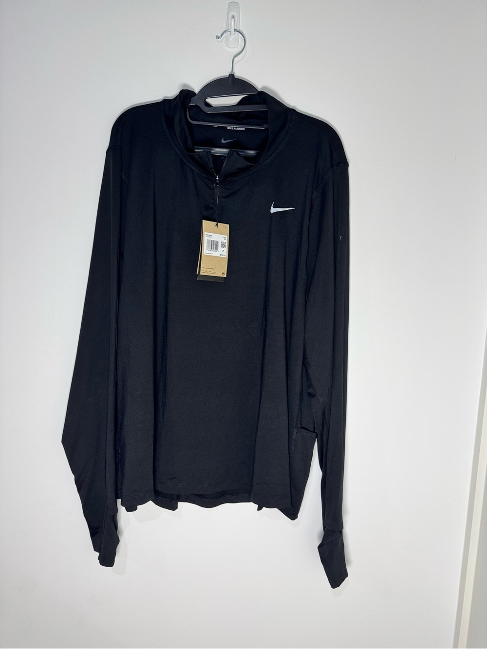 Nike Black Men’s Long-Sleeve Quarter-Zip Pullover